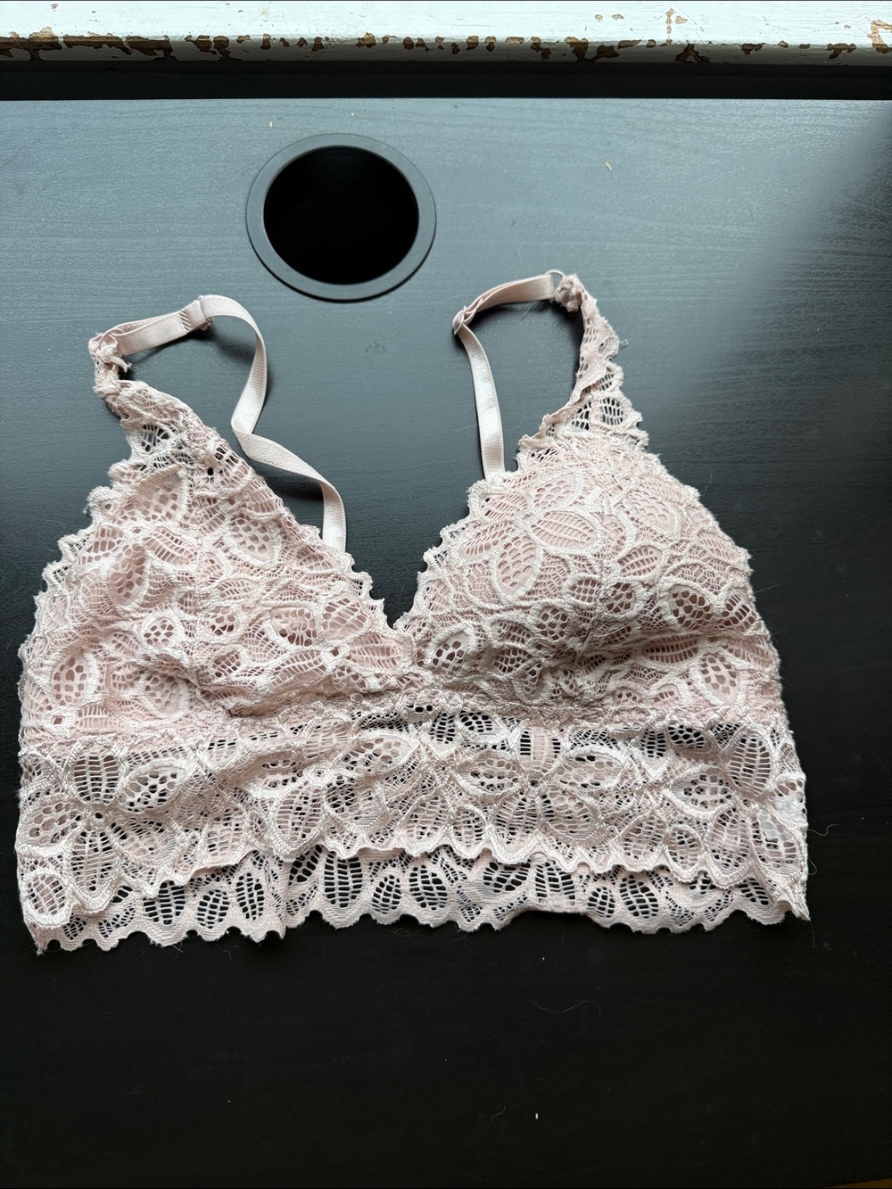 Soft Lace Bralette in Blush Pink